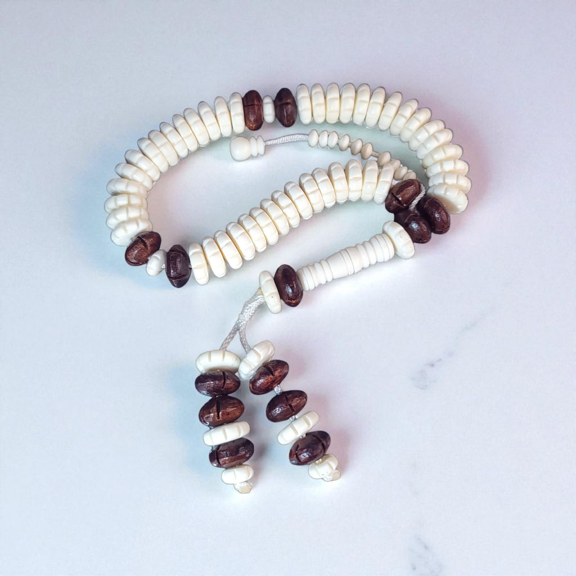 Camel Bone Tasbeeh 50 Beads – Natural Bone Tasbeeh for Zikr