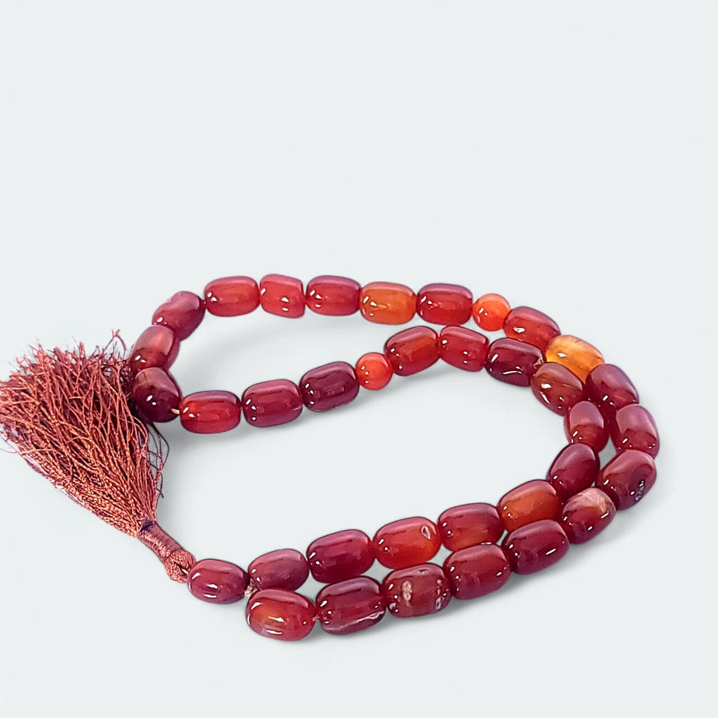 Beautifully Crafted –  Rreal Stone Aqeeq Tasbeeh