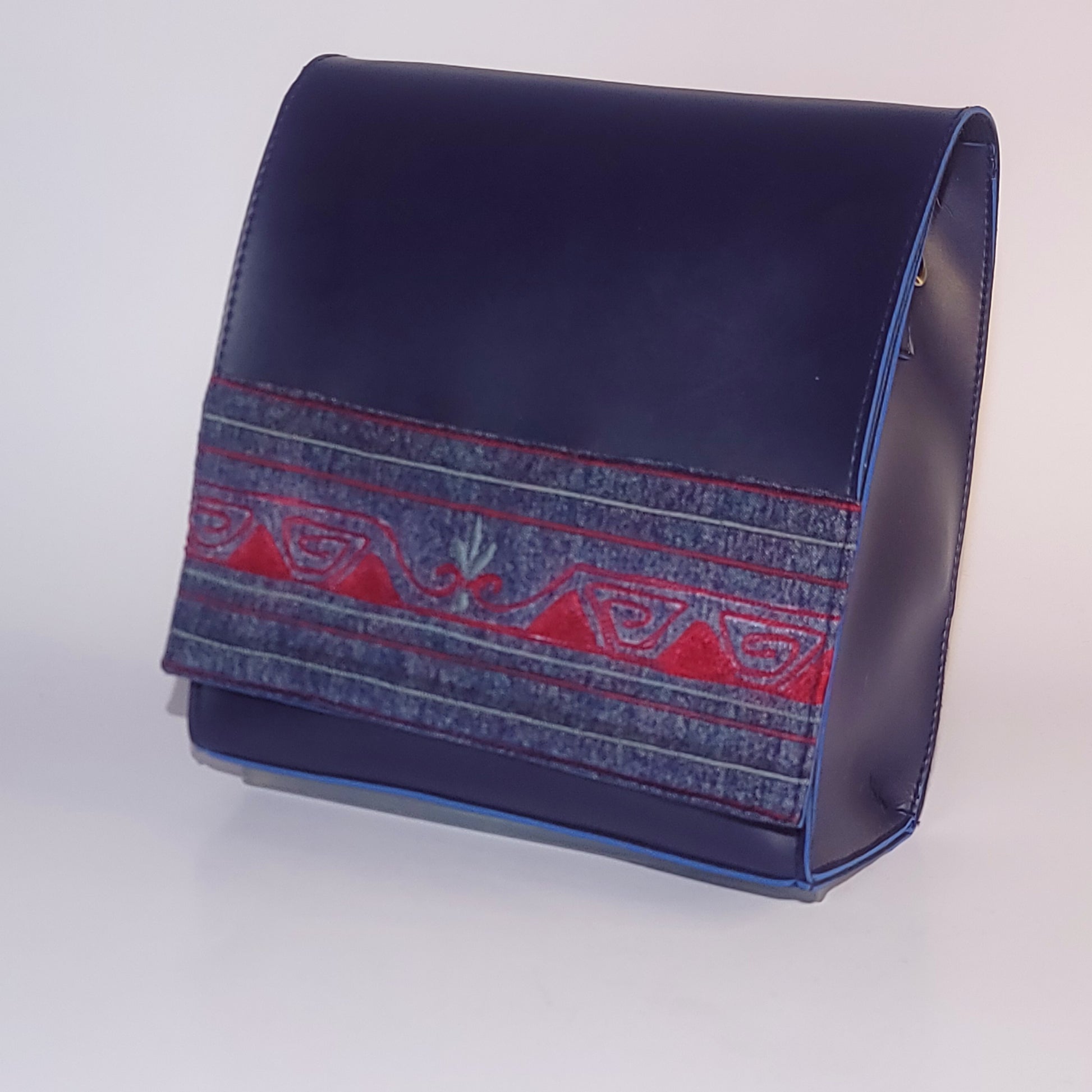 Navy Blue embroidered bag