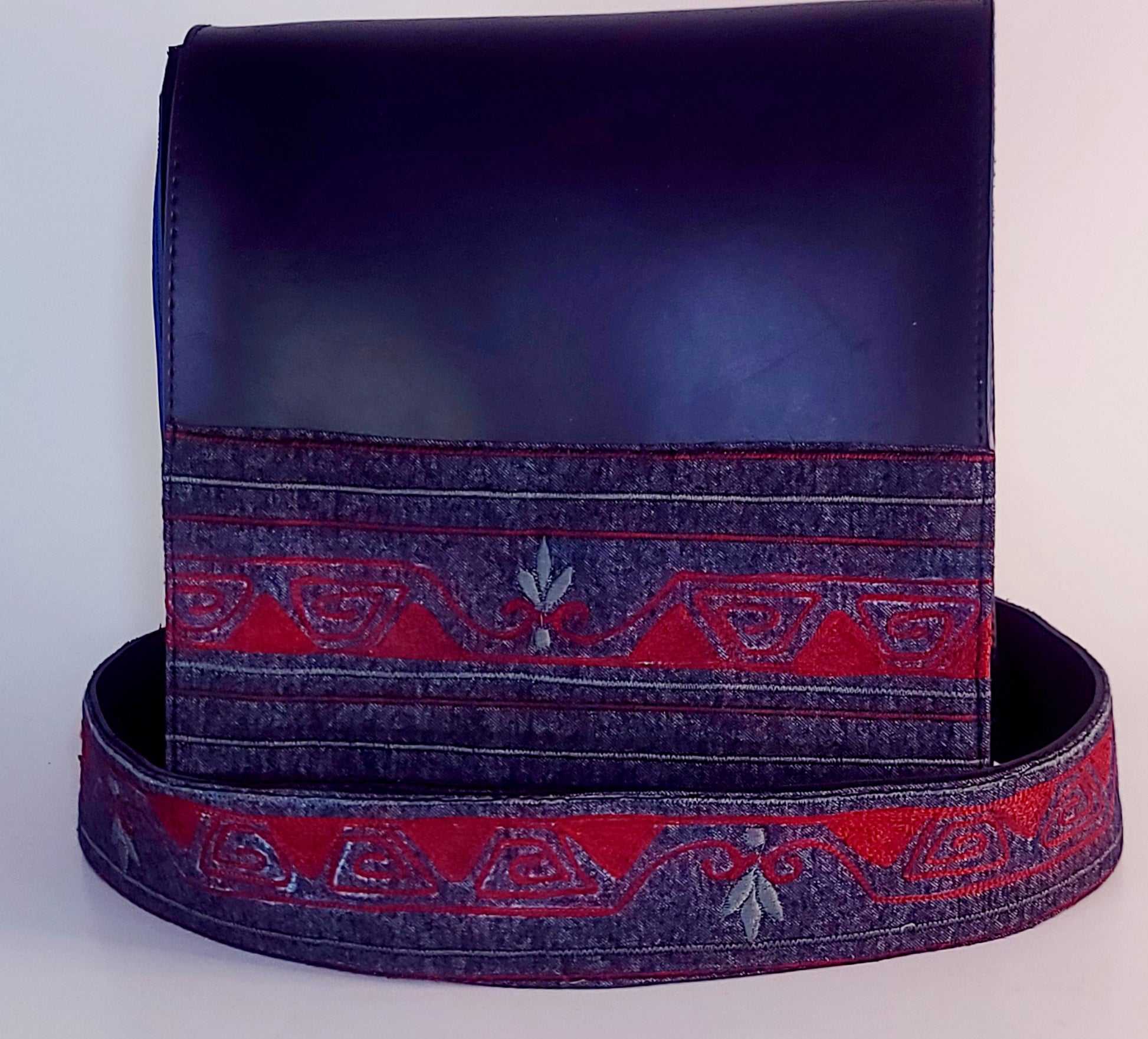 Navy Blue embroidered bag