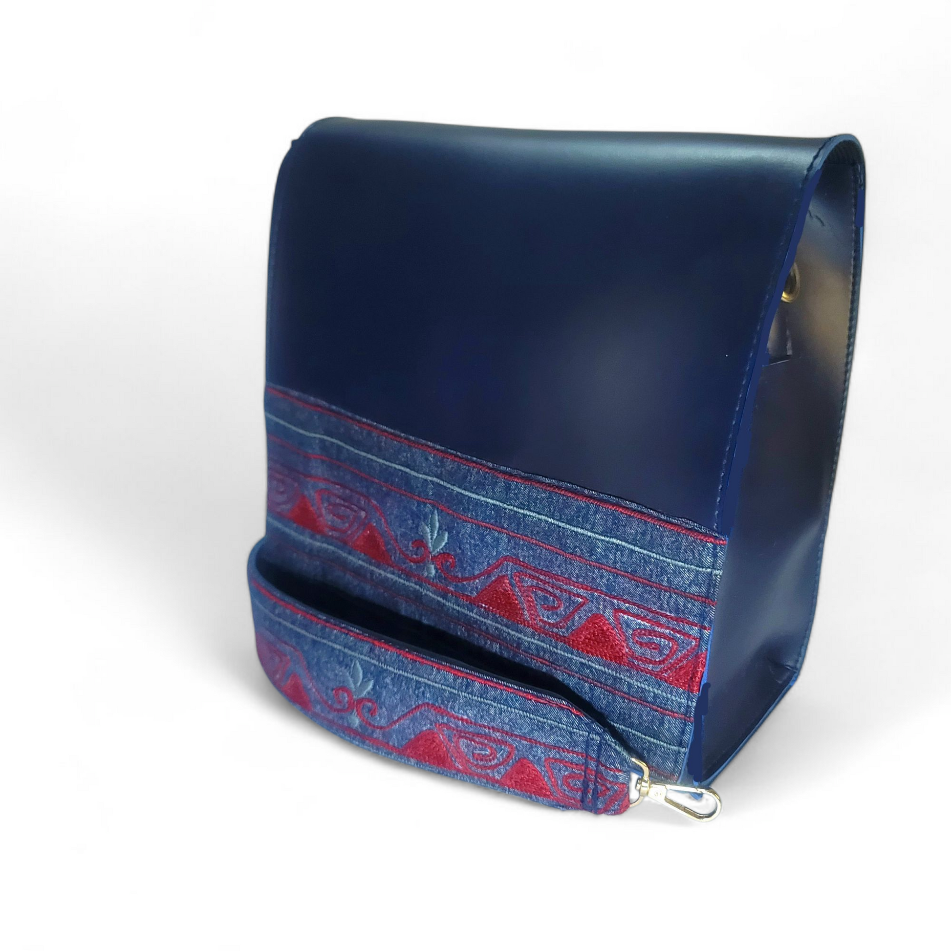 Navy Blue embroidered bag