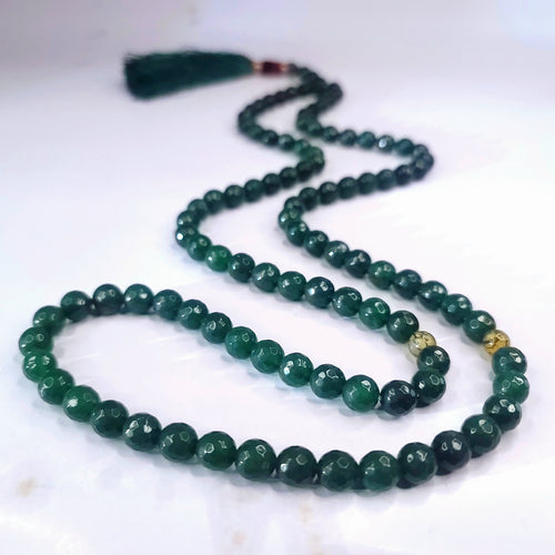 Green Emerald (Zamarud) Tasbeeh – Natural Stone Prayer Beads (Gift Set)