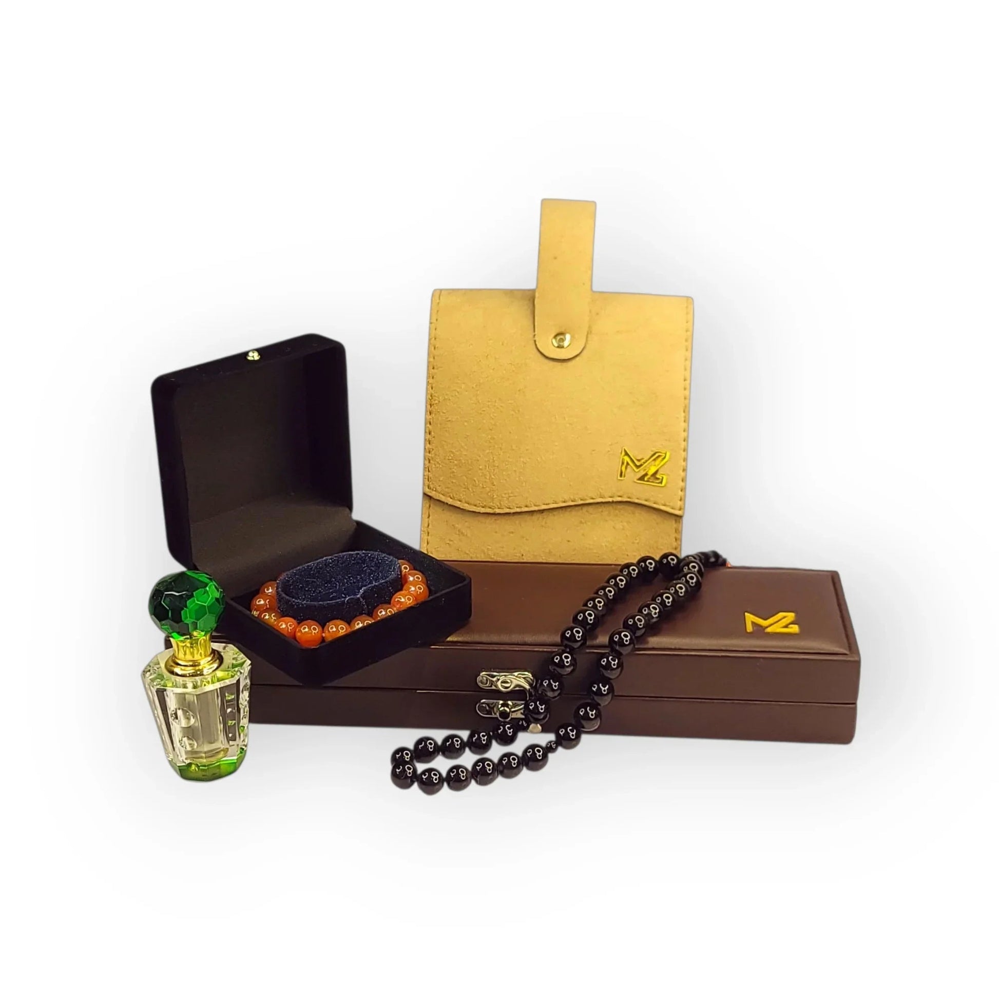 A Beautiful Gift Set of Attar, Tasbeeh & Bracelet in an Elegant Gift Box. - Maimoon Gallery