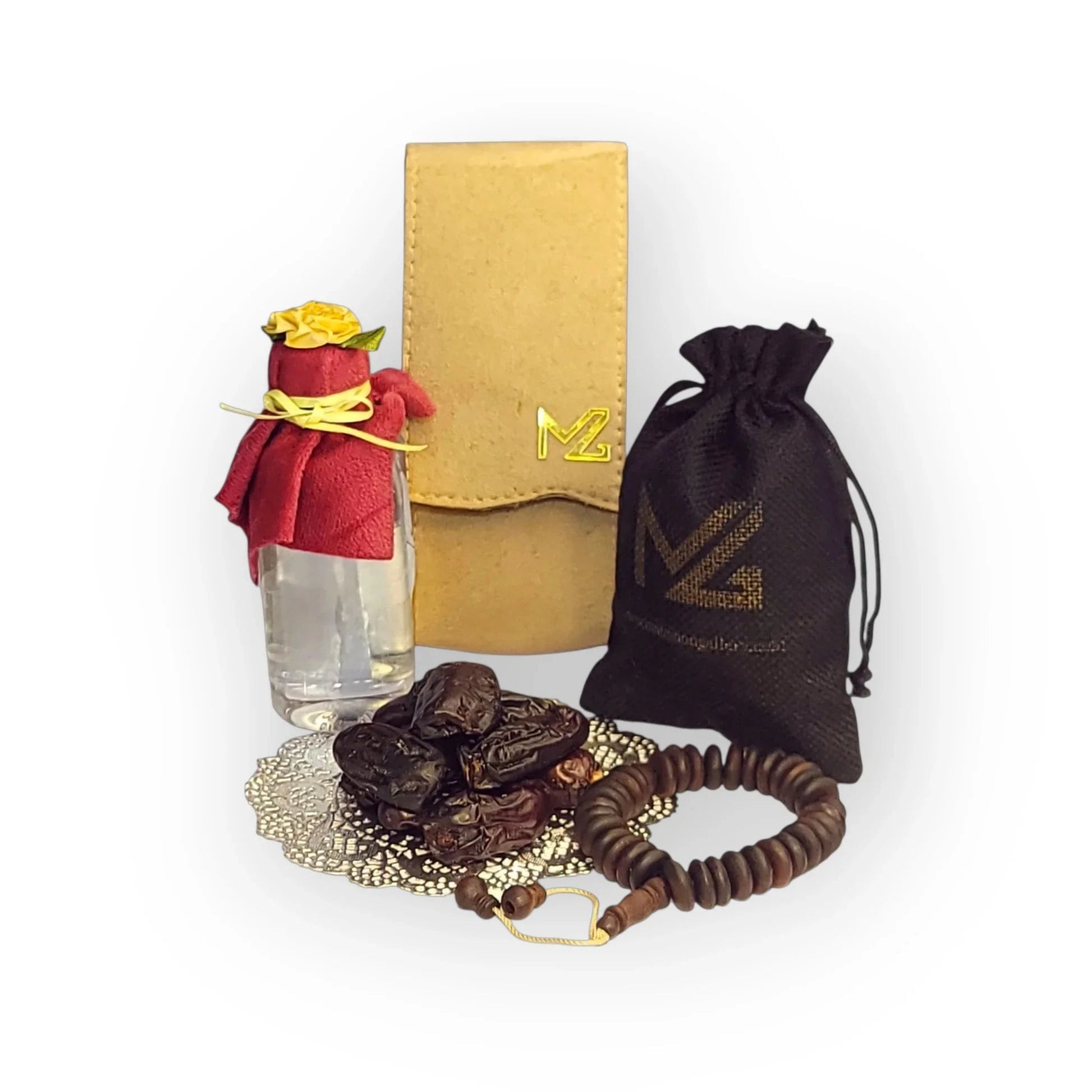 Abe Zam Zam with Dates & Olive Wood Tasbeeh Gift Set - Maimoon Gallery