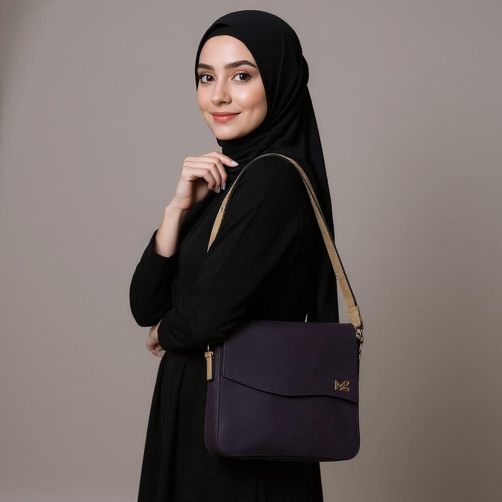 Black embroidered handbag - Maimoon Gallery