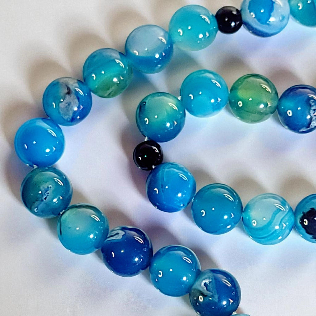 Blue Sulemani Aqeeq Tasbeeh – Handcrafted Luxury Prayer Beads - Maimoon Gallery
