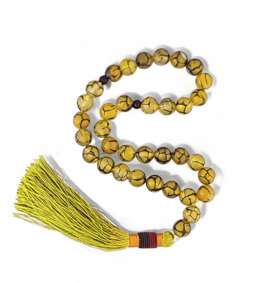 Brown Shajari Aqeeq Tasbeeh – 33 & 100 - Bead Prayer Beads - Maimoon Gallery