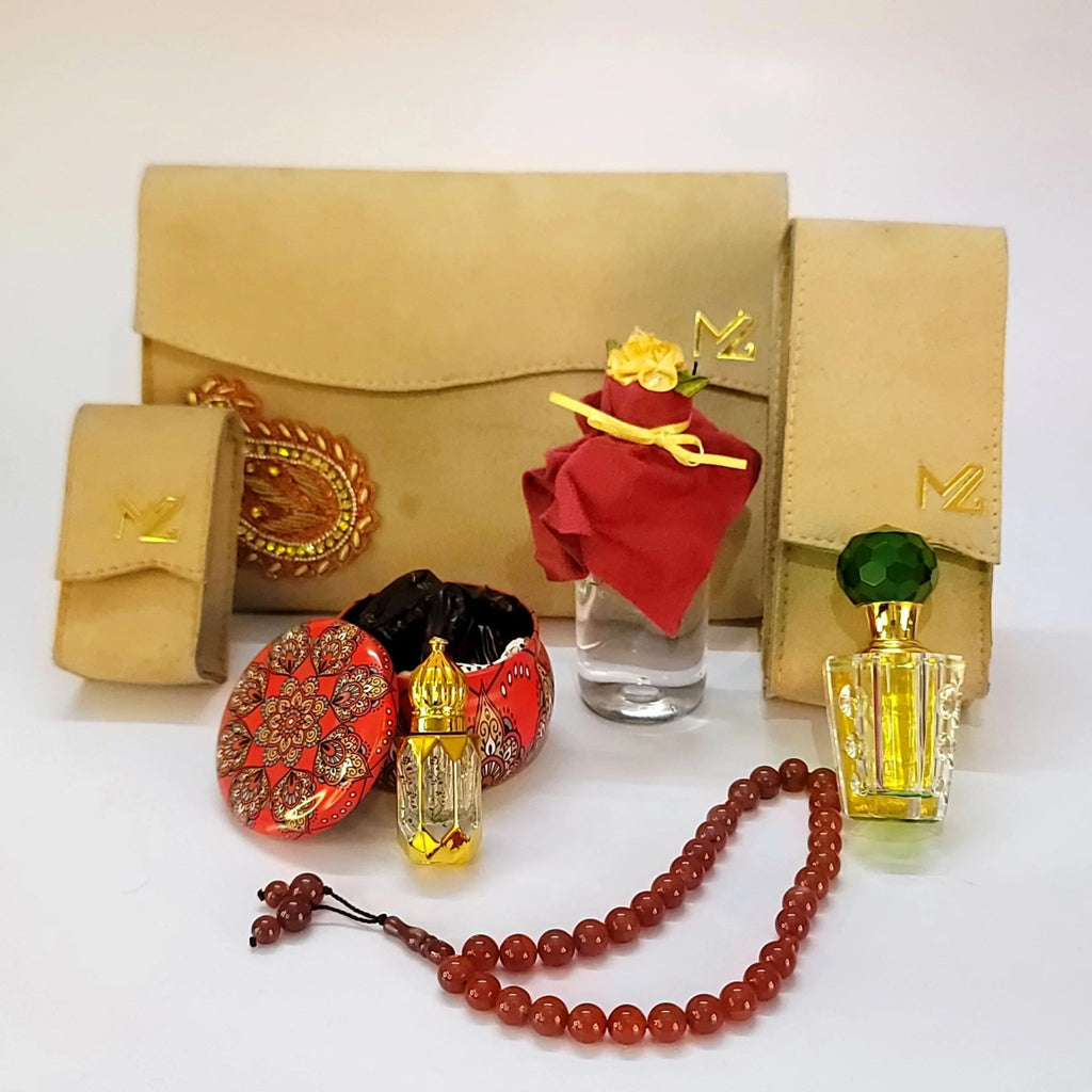 Complete Spiritual Gift – Tasbeeh, Quran Cover & Zam Zam - Maimoon Gallery