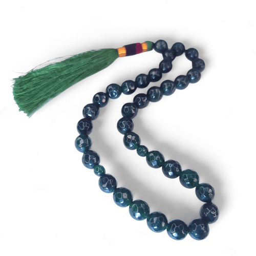 Green Emerald (Zamarud) Tasbeeh – Natural Stone Prayer Beads (Gift Set) - Maimoon Gallery