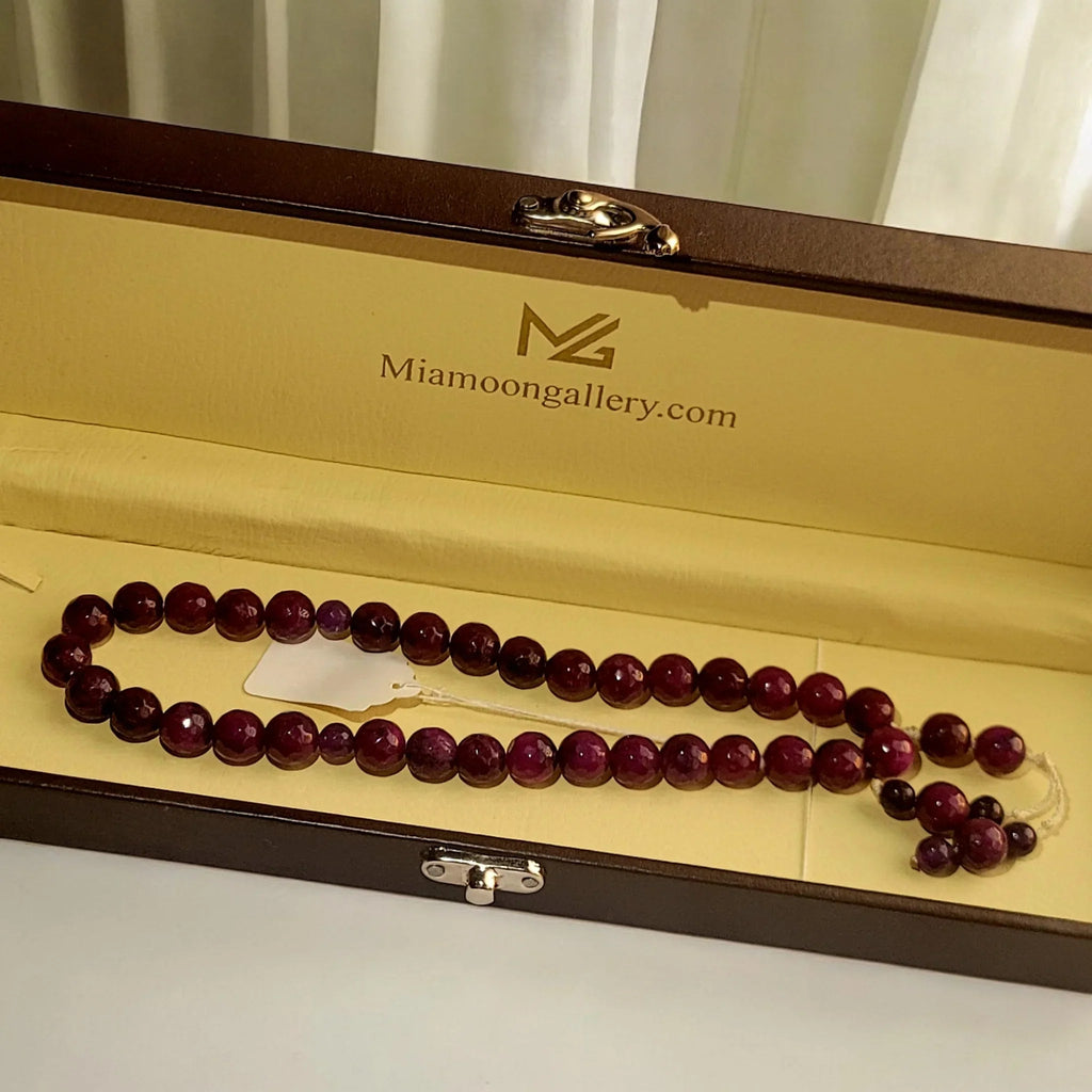 Meaningful. Elegant. Memorable – Purple Jade Tasbeeh 33 Beads. - Maimoon Gallery