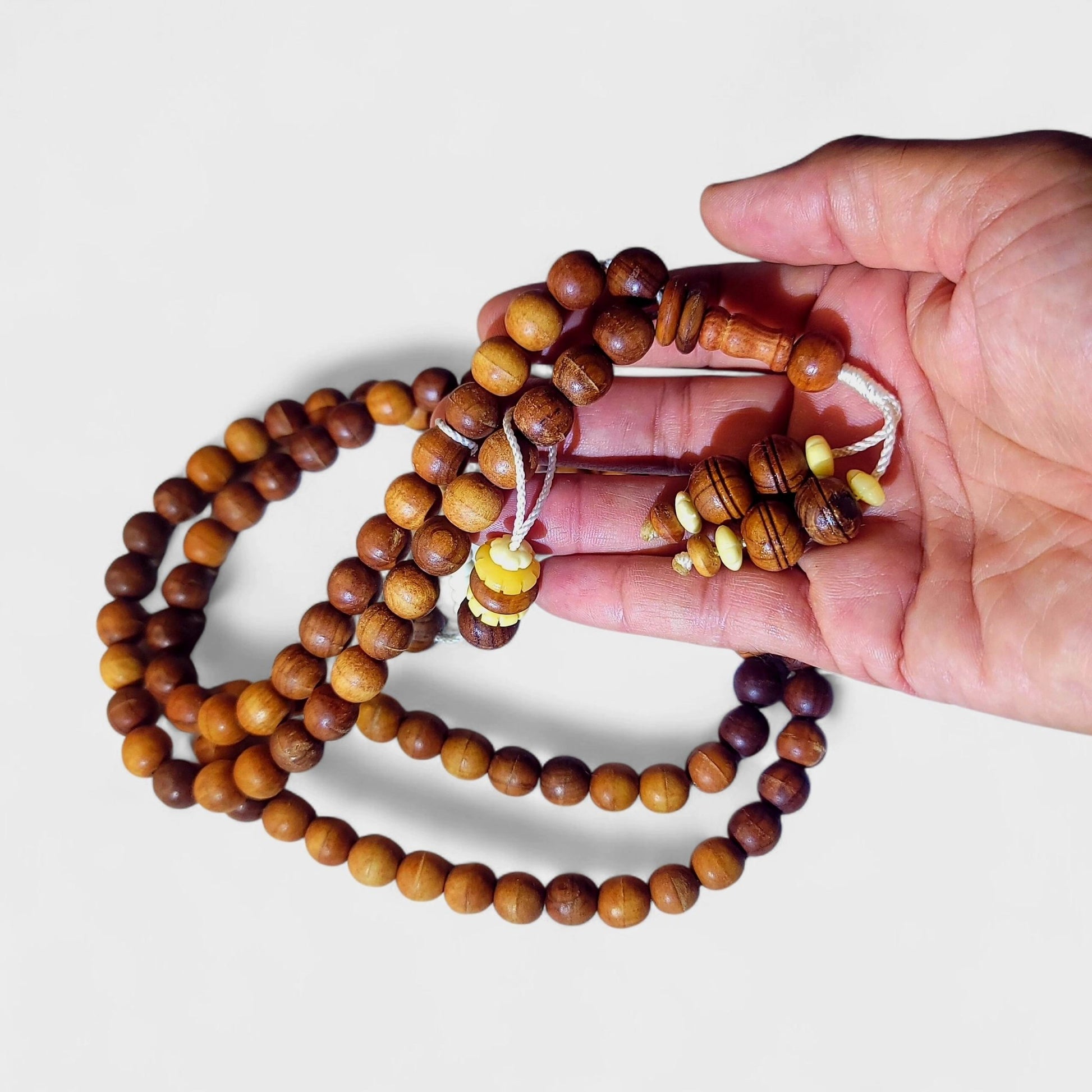 Olive Wood & Camel Bone Tasbeeh – 14mm x 100 Beads - Maimoon Gallery