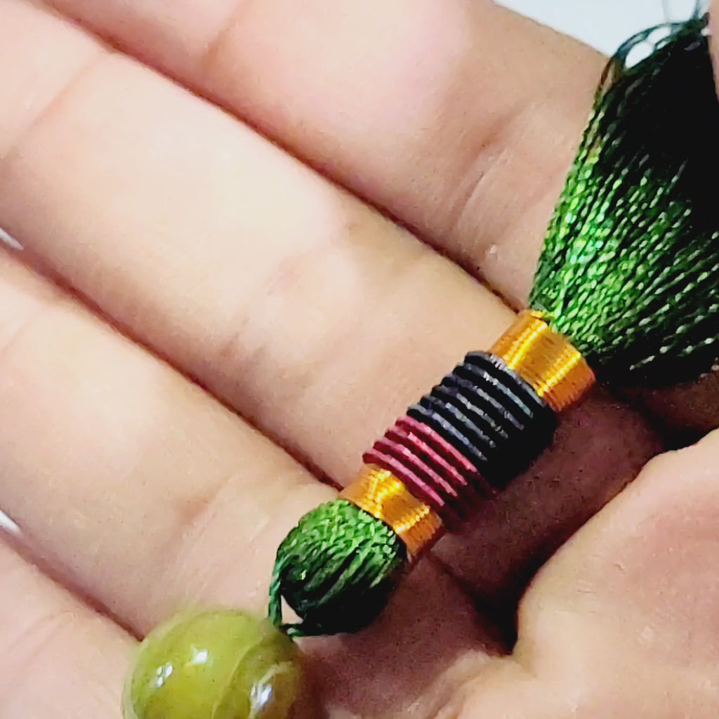 Premium Green Sulemani Aqeeq Tasbeeh 14mm (33 Beads) – Natural Agate | with Leather Pouch