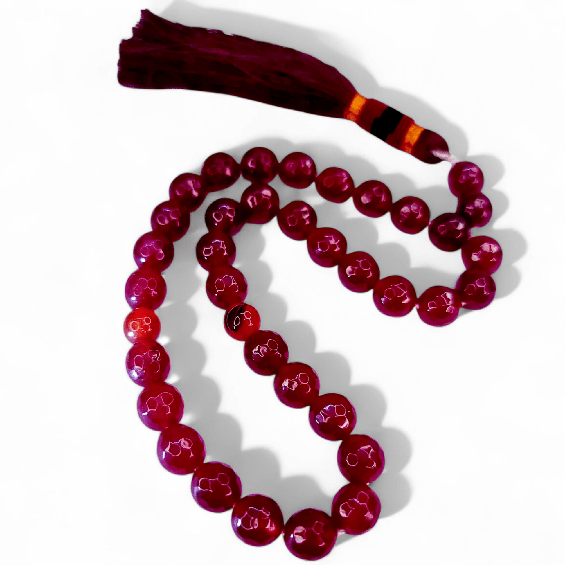 Ruby (Yaqoot) Tasbeeh – Natural Ruby Prayer Beads for Zikr - Maimoon Gallery
