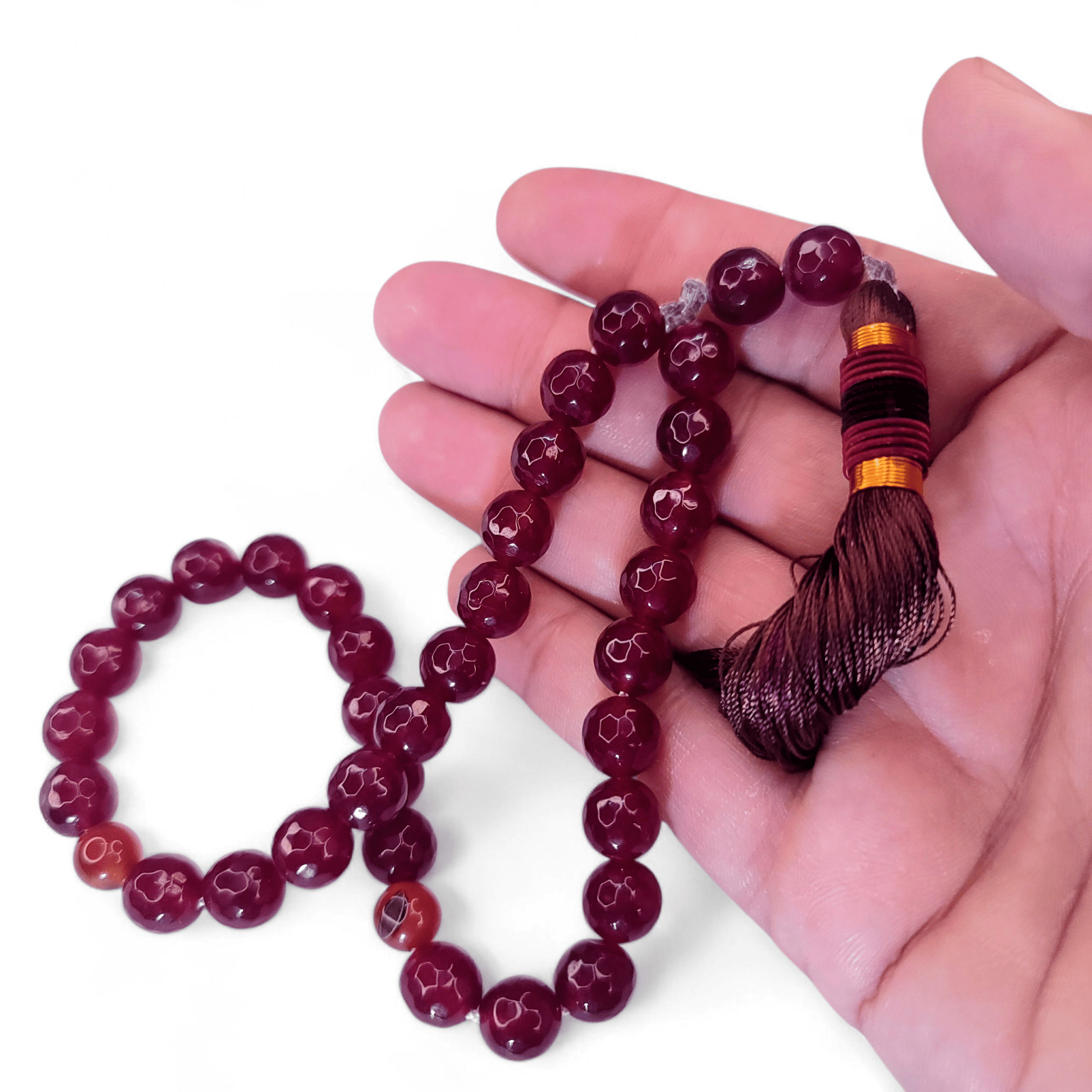 Ruby (Yaqoot) Tasbeeh – Natural Ruby Prayer Beads for Zikr - Maimoon Gallery