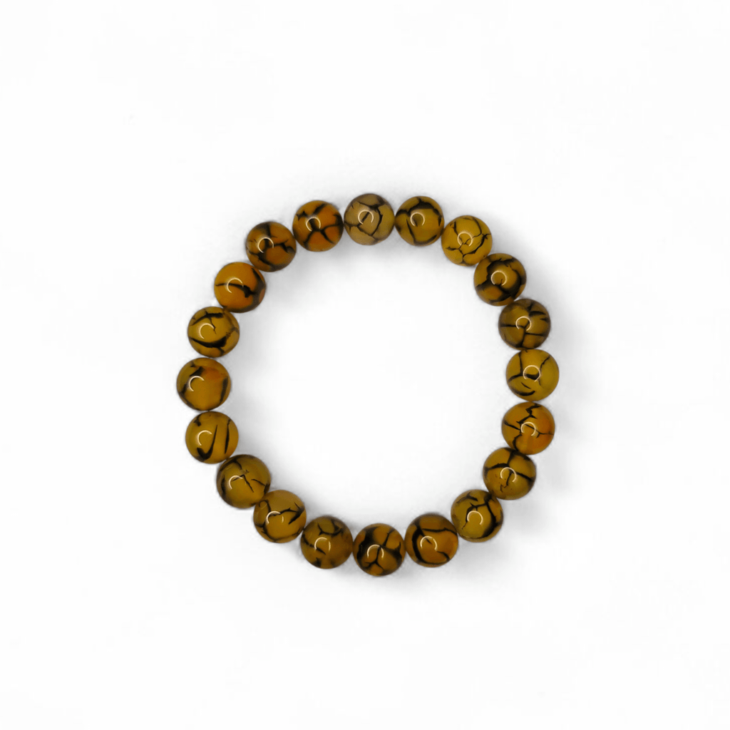 Shajari Aqeeq Bracelet – Brown & Green Stone | Maimoon Gallery - Maimoon Gallery