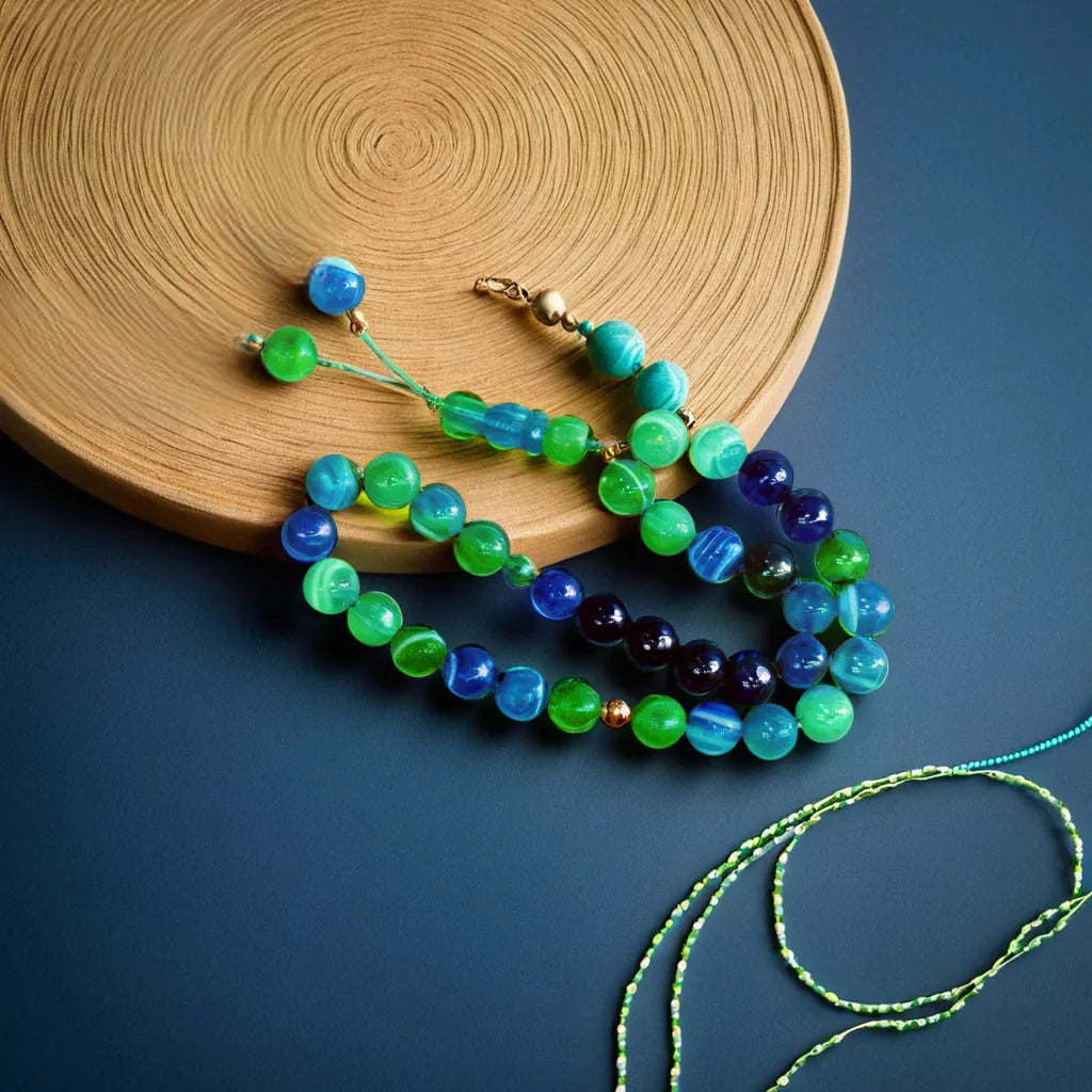 تسبيح العقيق السليماني الأزرق