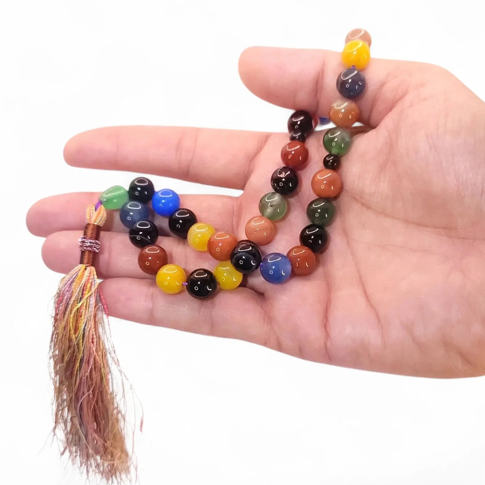 Umul Banin Real Aqeeq Tasbeeh – Genuine Agate Prayer Beads (Gift - Ready) - Maimoon Gallery