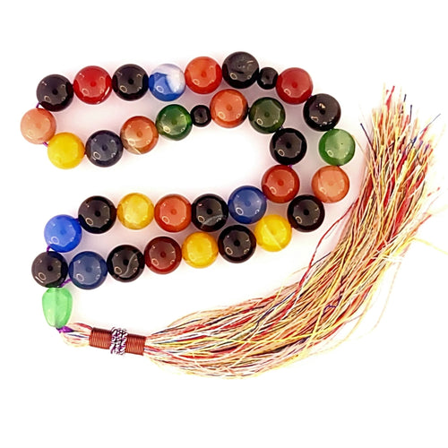 Umul Banin Real Aqeeq Tasbeeh – Genuine Agate Prayer Beads (Gift - Ready) - Maimoon Gallery