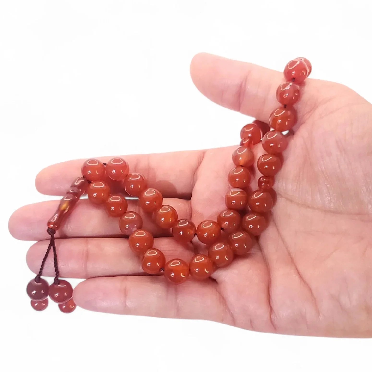 Yamani Aqeeq Aqq Tasbeeh – 33 & 100 - Beaeed Prayer Beads - Maimoon Gallery