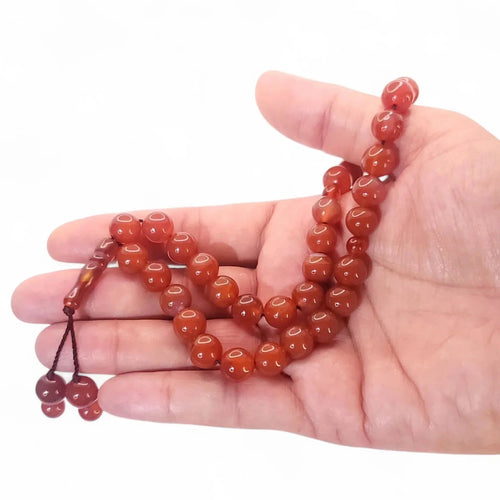 Yamani Aqeeq Aqq Tasbeeh – 33 & 100 - Beaeed Prayer Beads - Maimoon Gallery