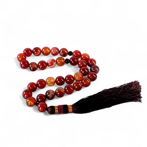 Yamani Aqeeq Aqq Tasbeeh – 33 & 100 - Beaeed Prayer Beads - Maimoon Gallery