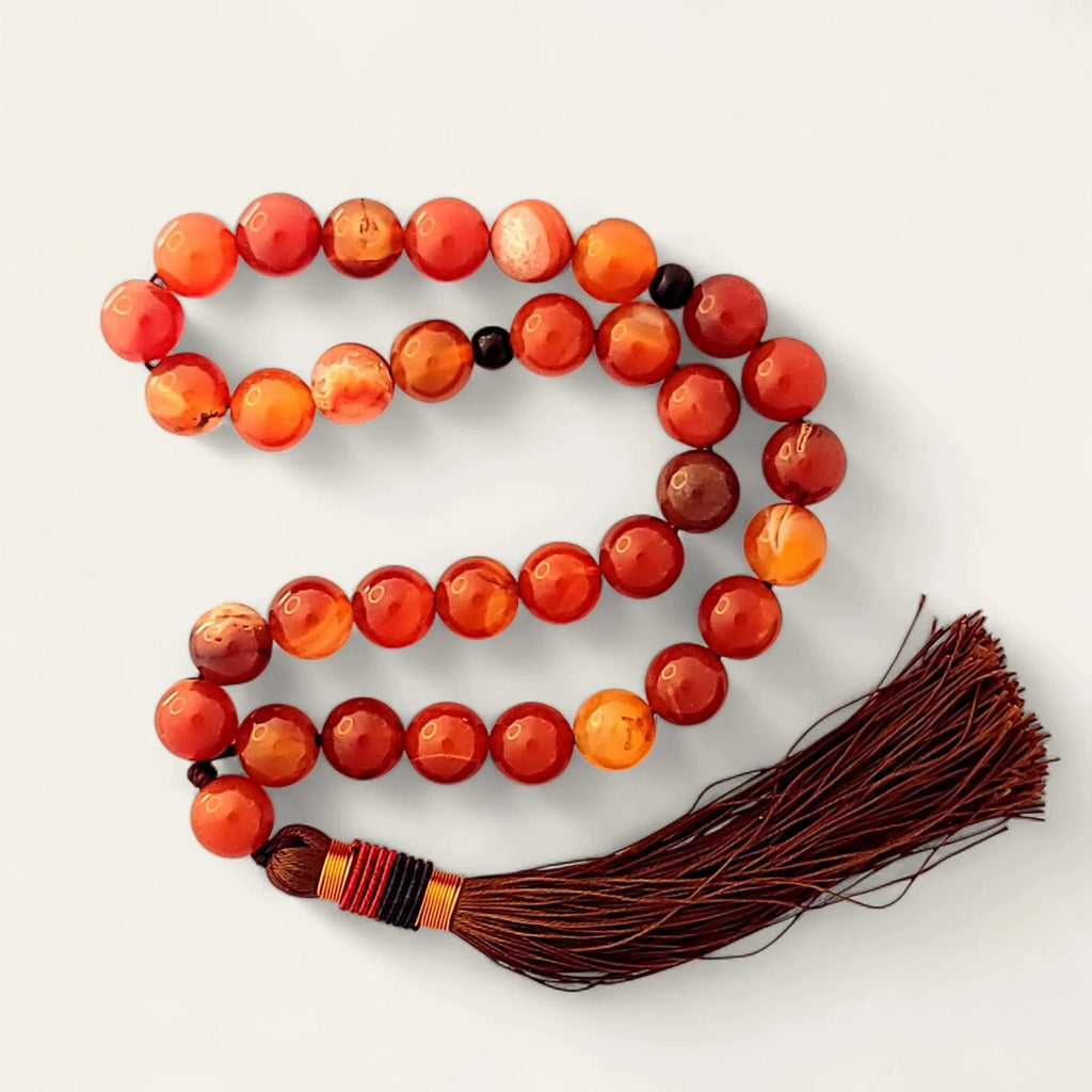 Yamani Aqeeq Aqq Tasbeeh – 33 & 100 - Beaeed Prayer Beads - Maimoon Gallery